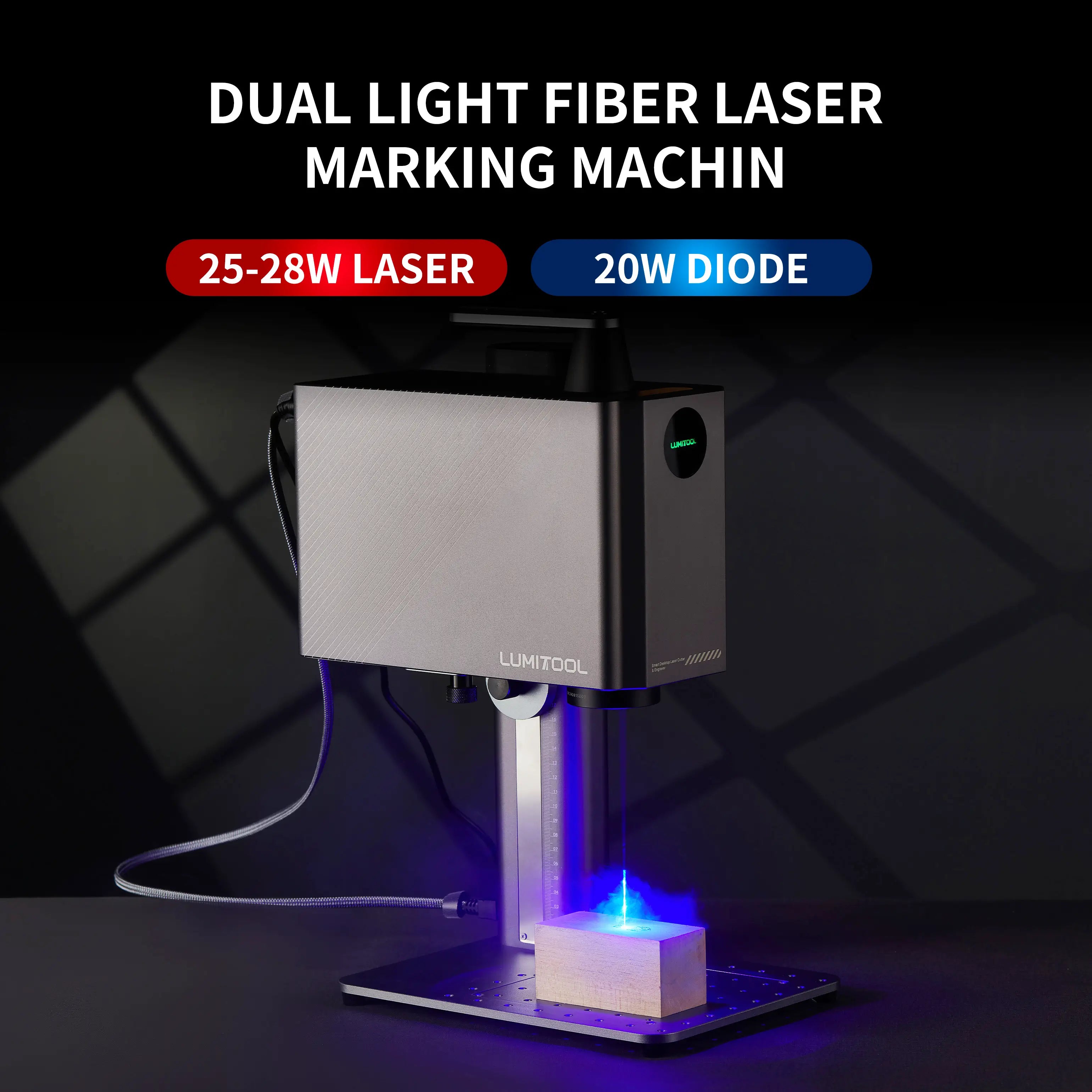 LumiTool F28 2 In 1  20W Fiber 20W Diode Laser Engraving Machine